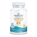 Nordic Naturals Ultimate Omega 2X, Lemon Flavor - 60 Soft Gels - 2150 mg Omega-3 - Høy potensfiskolje med EPA & DHA - fremmer hjerne- og hjertehelse - Non-GMO - 30 Services