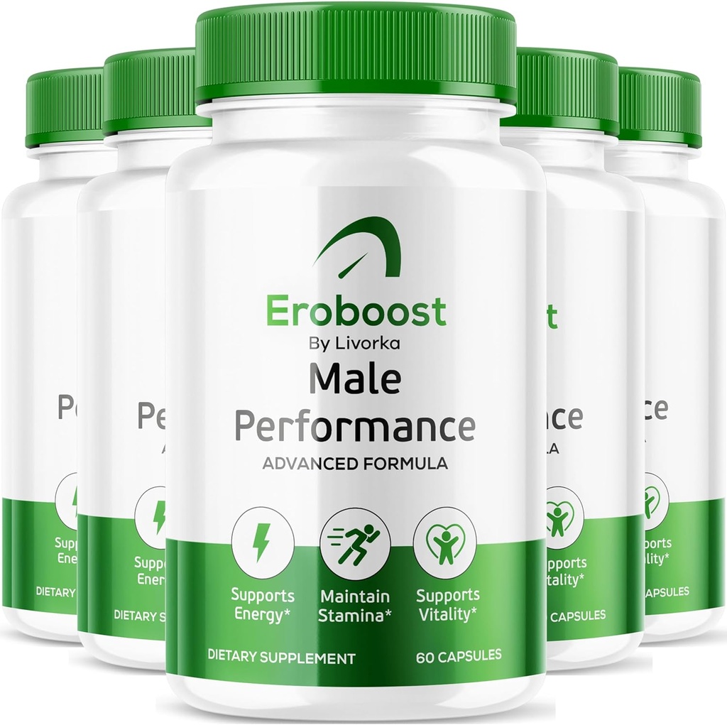 (5 Pack) Eroboost Supplement for menn - Offisiell Ero Boost Pills, EroBoost Support Capsules, EroBoost Advanced Formula, EroBoost Supplement, Ero Boost, 300 Kapsler i 5 måneder