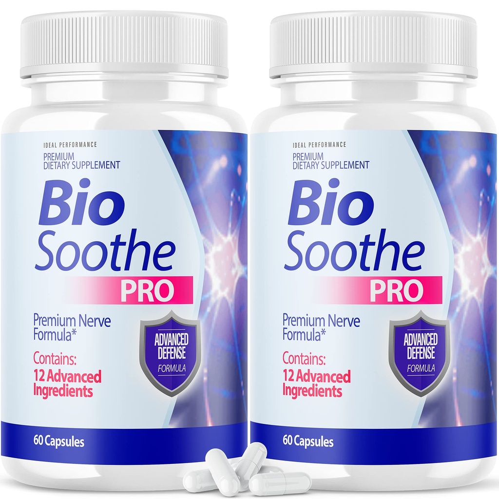 IDEAL PERFORMANCE (2 Pack) Biosoothe Pro Neuropathy behandlingskapsel for nerve smertereparasjon piller Bio Soothe Premium Formula Supplement Alpha Fix Neeve (120 kapsler)