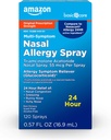 Basic Care 24 timers Allergi Nasal Spray, Triamcinolone Acetonide 55 mg per spray, Allergi medisin, Ikke-Drowsy, 0,57 fl oz (Pack of 1)