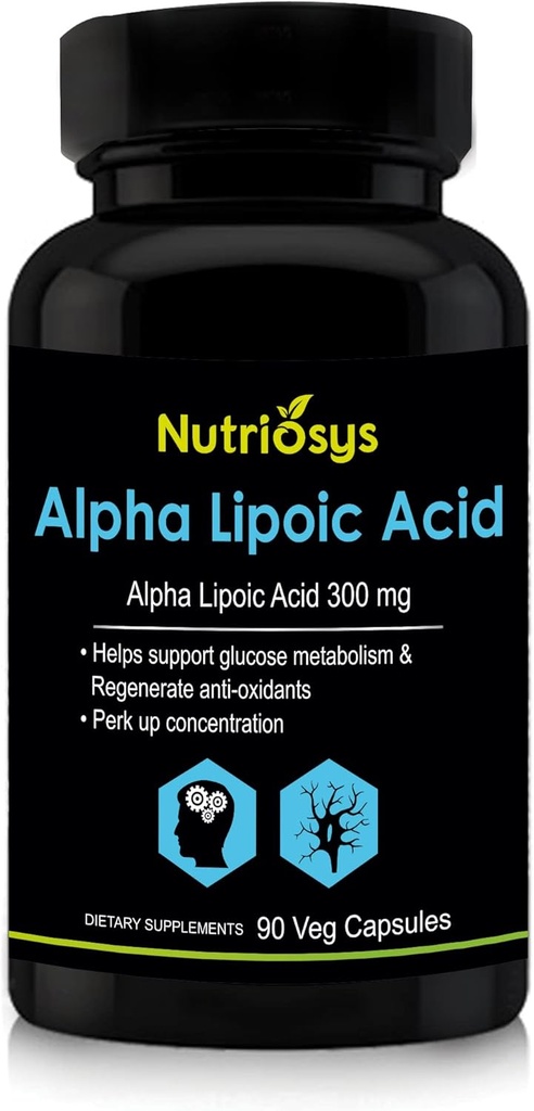 ALA Supplement – Alpha Lipoic Acid 300 mg | 90 Vegkapsler | Organisk antioksidant støtte | Alfa-Lipoic Acid | Acyo Alfa Lipoico | Alpha Lipoic | Lipoic Acid | ALA Kapsler