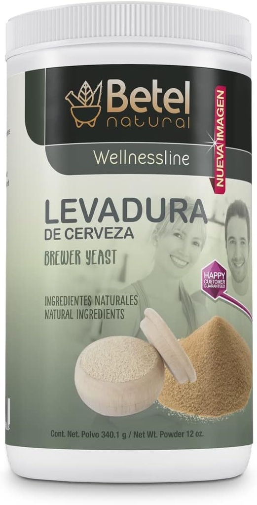 Levadura de Cerveza Polvo | Brewers Yeast Powder by betel Naturlig | Sunn kilde til B-vitaminer og mer | Debitert - 12 Ounce