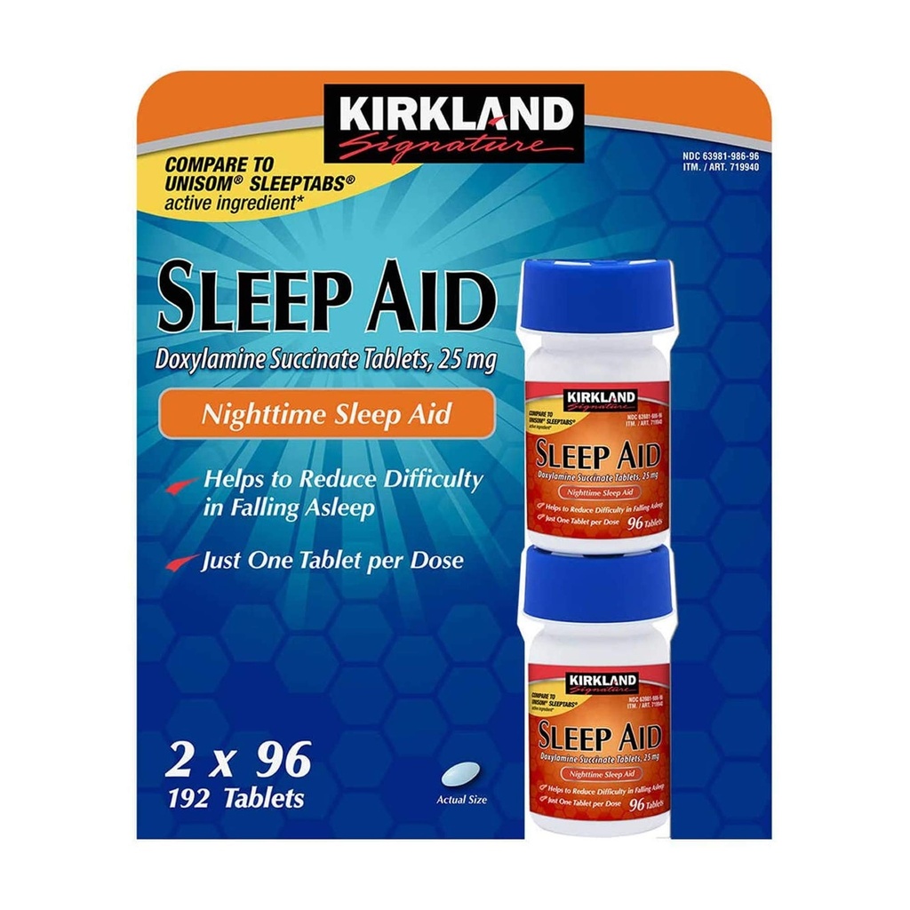 Kirkland søvnhjelp Doksylamin Succinat 25 mg 192 tabletter