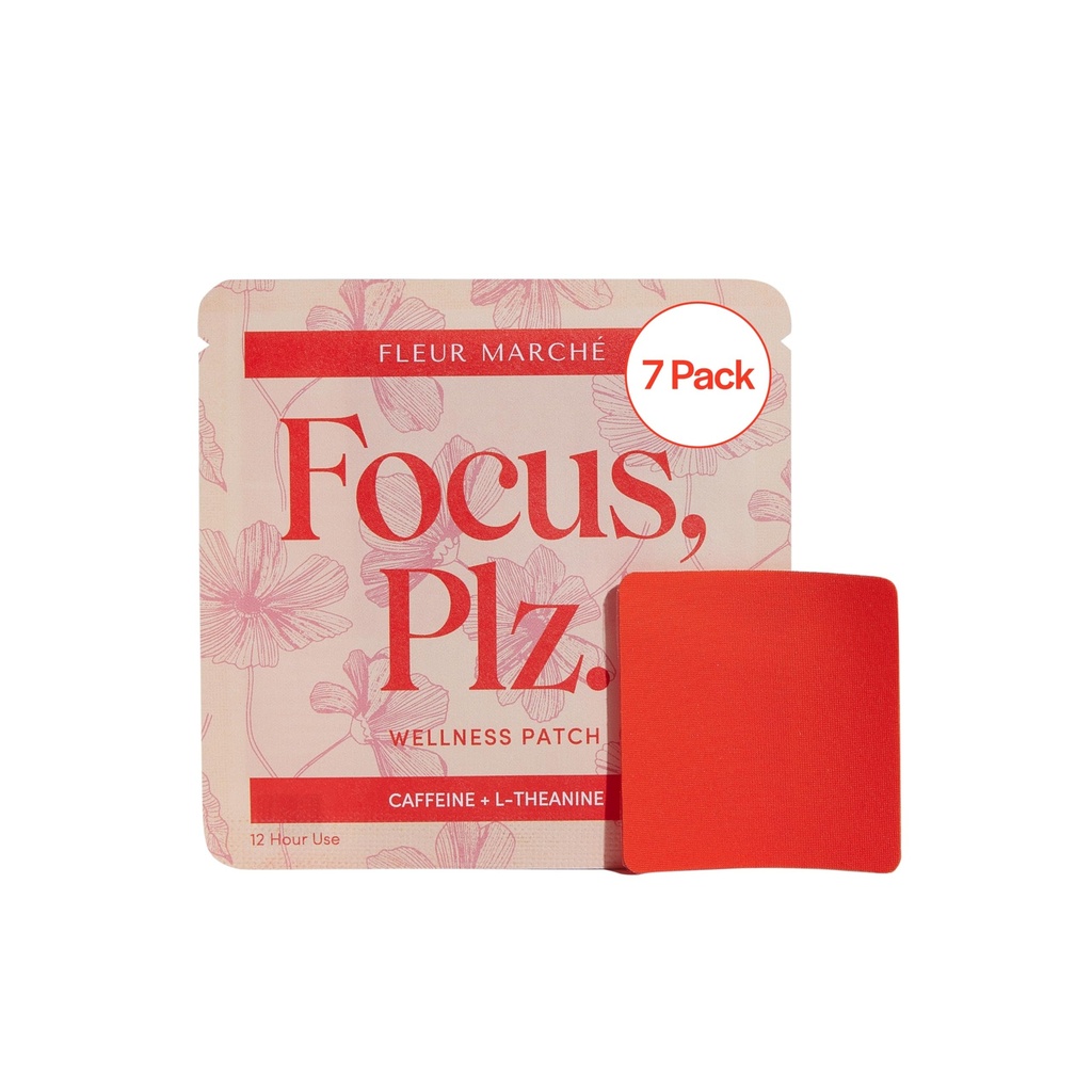 Fleur Marche Focus, Plz. Botaniske Patch - Brain Boosting Focus Patch med koffein, Lion's Mane og andre kraftige nootropics - høy biotilgjengelig velvære - 7 Patches