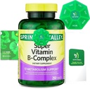 Super Vitamin B-Complex Tabletter 250 + vår Super Vitamin B-Complex Tabletter Diett Kosttilskudd Bundle Eksklusiv bedre ligth & Spring Guide