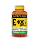 MASON NATURAL vitamin E 180 mg (400 IE) - Antioksidant og essensiell næringsstoff, sunn immunsystem, hud og øyne, hele kroppens kosttilskudd, 100 Softgels