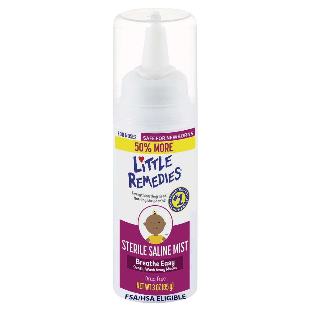 Little Remedies Sterile Siline Nasal Mist, trygt for nyfødte, 3 oz