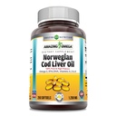 Amazing Omega Norsk Cod Liver Oil 1250 Mg Softgels Supplement | Omega-3, EPA, DHA, vitamin A, vitamin D & vitamin E (Orange | 250 Count)