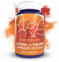Nootropics Depot Caffein og L-Theanine Capsules | 60 greve | Inneholder 200 mg koffein og 100 mg L-theanine | Naturlig kosttilskudd | Energy Booster | Mental Focus + Alarmness | Kaffe Alternativ