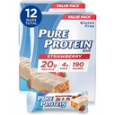 Rene proteinbarer, høyprotein, næringsrike snacks for å støtte energi, lavt sukker, Glutenfri, Jordbær gresk Yogurt, 6 Barer Hver 1.76 Oz, Pakke med 2