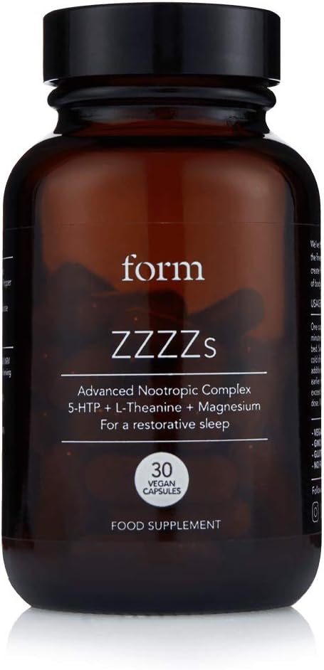 Form ZZZs - Naturlig nootropisk for søvn | 5-HTP Magnesium | Zink | beroligende aminosyrer | for en naturlig regenerativ søvn