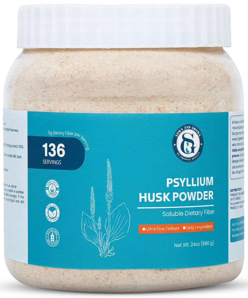 Psyllium Husk pulver 1.5lb | Lett å blande Diett Fiber | Rense digestive systemet | Finely Ground pulver | Ideell for glutenfri baking | Ikke-GMO
