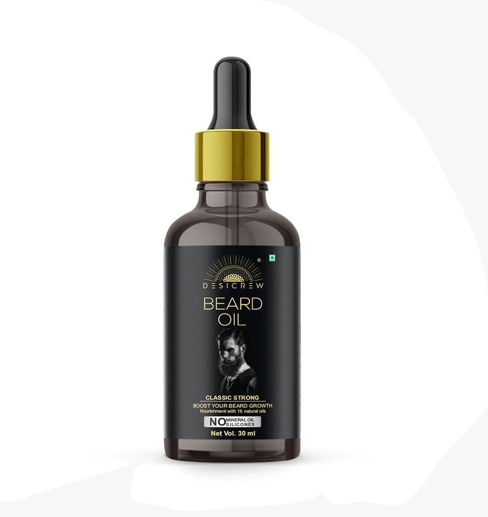 Klassisk beard vekstolje - kan øke du bære vekstolje noiurishment med 16 essebtiale naturals oljer i 30ml