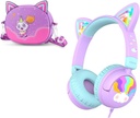 iClever Wired Kids Hodetelefoner Katt Ear Meow Lollipop & Hodetelefoner Case Bundles