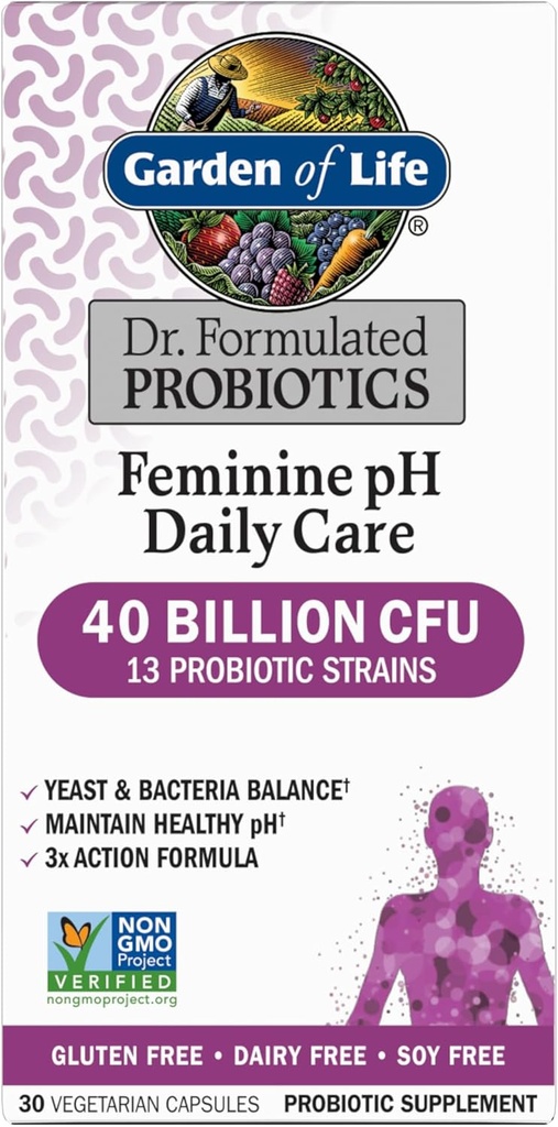 Livshage, Femini Ph Daily Care Probiotic Capsule, 30 Count