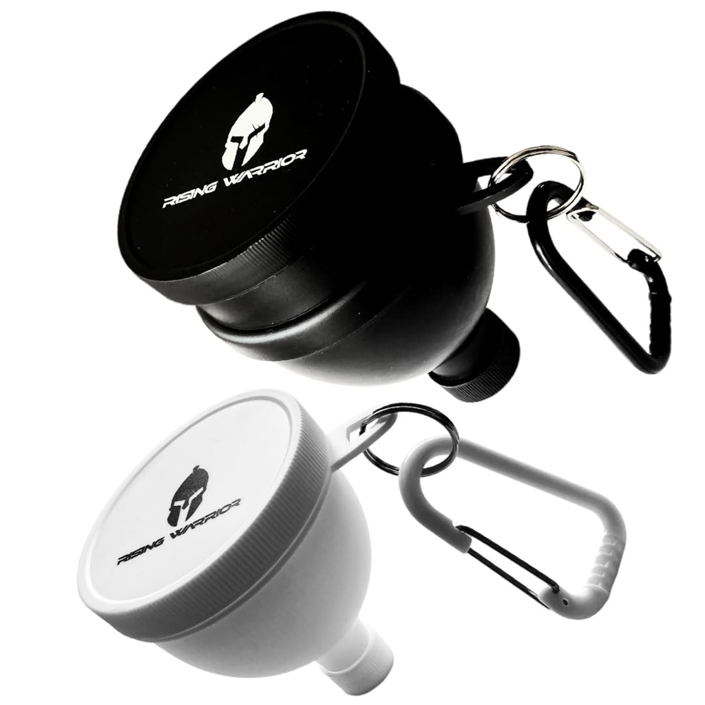 Liten og stor 2-pakke | Bærbar protein pulver vannflaske Funnel | Perfekt for pre-workout, BCAA og protein pulver | Keychain vannflaske Supplement Container to- Go