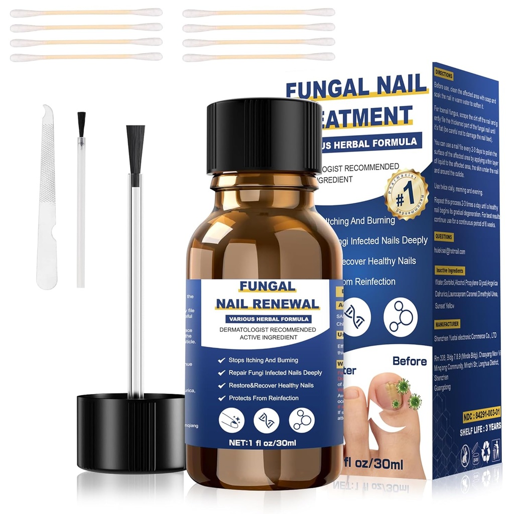 Toenail Fungus behandling, Foot Fungus behandling ekstra styrke,Fungus neglebehandling, Toe Nail Fungus behandlinger for Fungi Nail gul tåneil behandling(1fl oz / 30 ml)