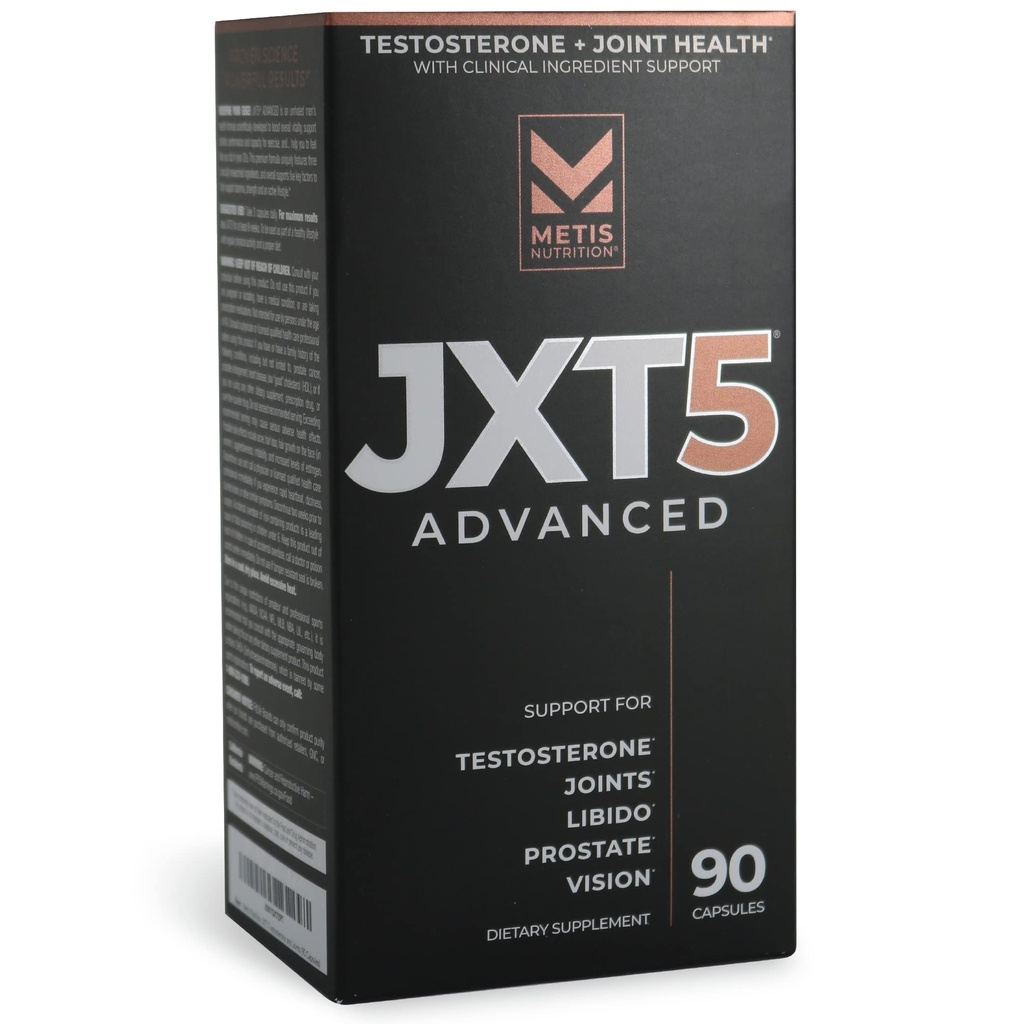 JXT5 felles helse - 5-i-1 menns helse supplement til libido, prostate og visjon - Test boost, felles støtte og forbedre energi (90 kapsler)