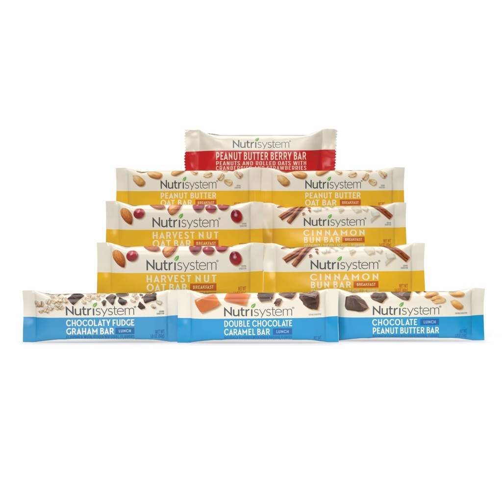 Nutrisystem® Frokost og frokost Bar Variety Pack, hjelper støtte vekttap - 10 count