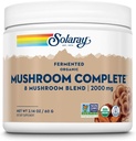 SOLARAY Gjæret Organic Mushroom Komplett, pulver | Sunn Immune Function Support | 2 000 mg per server.