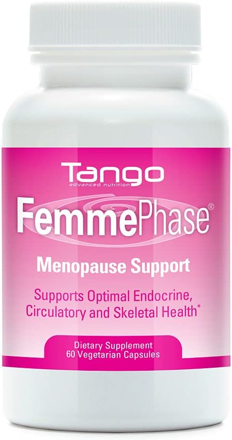 FemmePhase Advanced Menopause Support Formula: Alt-Naturlig Herbal Supplement for varme blits, Cramps, tretthet, nattsweats og humørendringer (60 vegetariske kapsler)