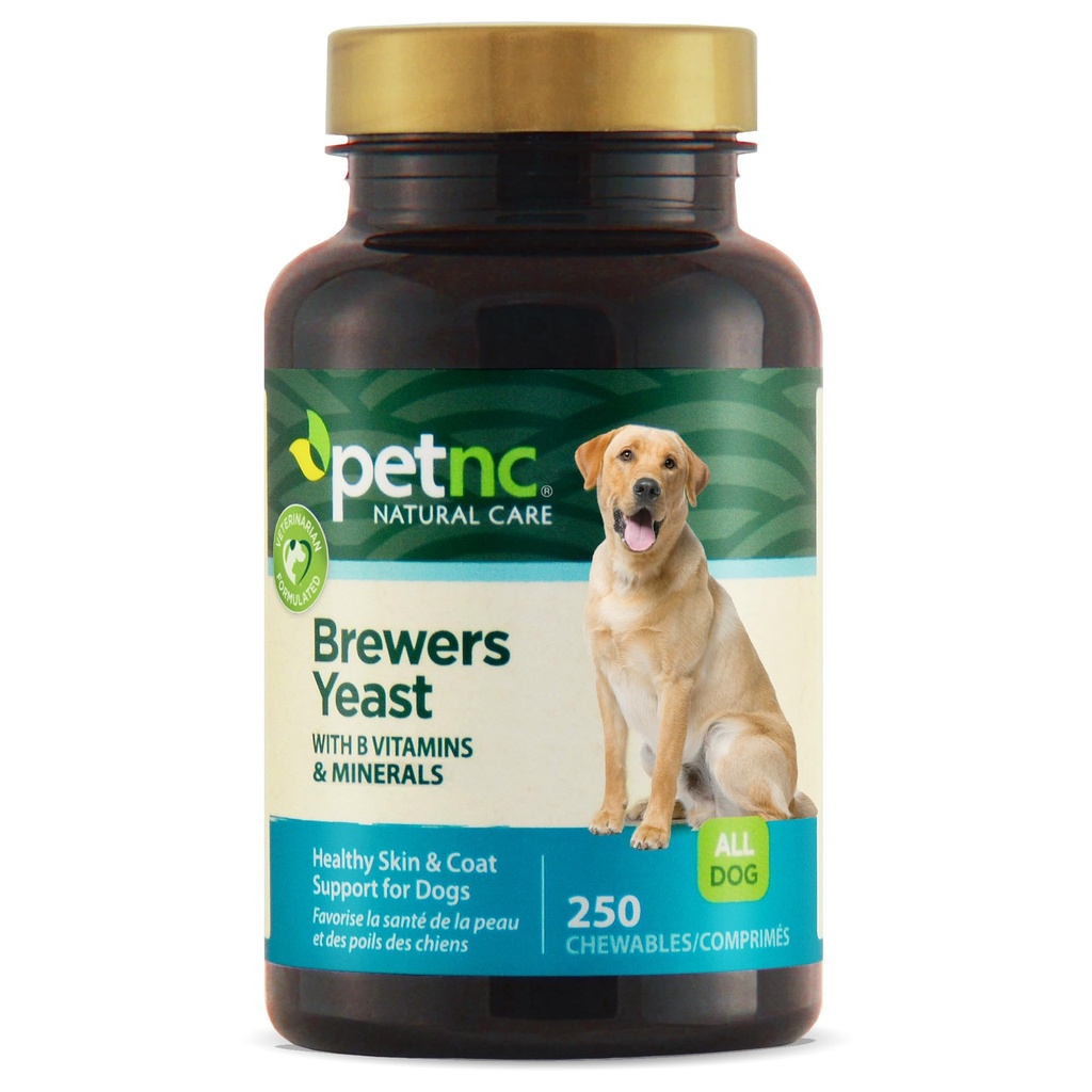 PetNC Natural Care Brewers Yeast Chewables for hunder, 250 greve