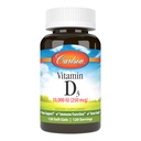 Carlson - Vitamin D3, 10000 IU (250 mg), vitamin D-tilskudd, bein og immun støtte, vitamin D3 Softgels, hjertehelse, glutenfri vitamin D-kapsler, 120 Softgels