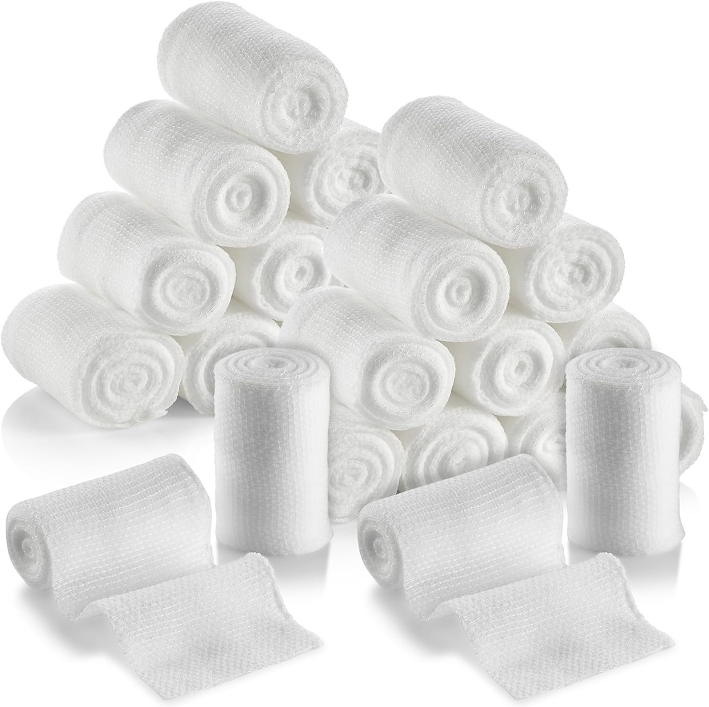 Medca Gauze Bandage Rolls - 24 Pack, 2- tommers, 4.1 Yards per Roll, medisinsk klasse Gauze Bandage for sårkjole og førstehjelpssett