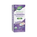Naturens måte Sambucus Elderberry Tradisjonell immunsyrup for alderen 1+, Tradisjonell immunstøtte*, Antioksidant støtte*, Black Elderberry Extract, USDA sertifisert organisk, 4 Fl Oz