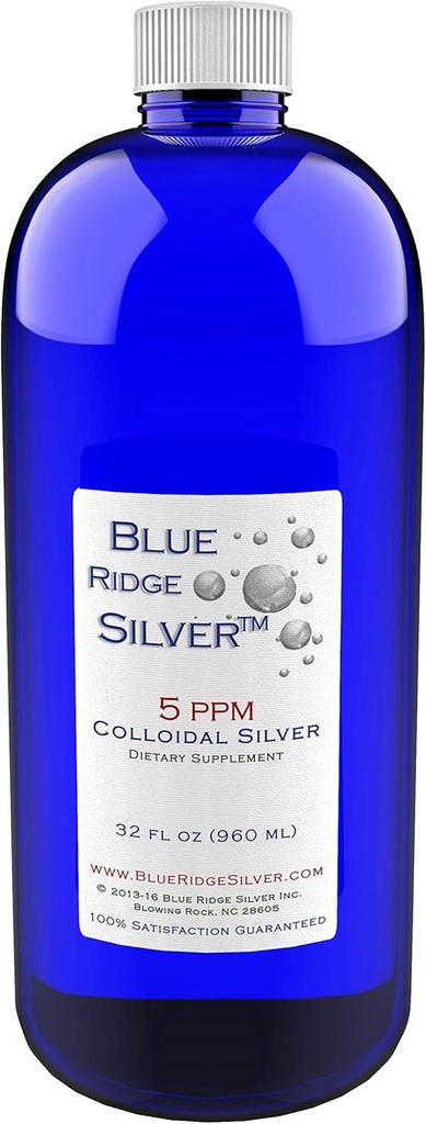5 ppm 32 oz Colloidal Silver Natural Immun Support Helse Supplement