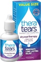 TheraTears Tørr Øyeterapi Lubricant Øyedråper Twin Pack, (2 x 30 ml flasker) + 1,0 Fl Oz flaske