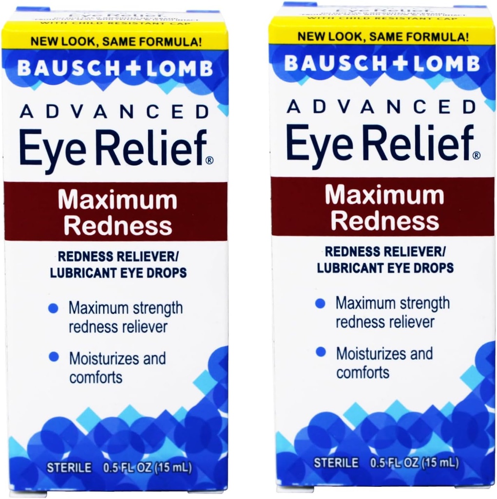 Bausch & Lomb Advanced Eye Relief Rødhet Maksimal relief Drops - 2 pk.