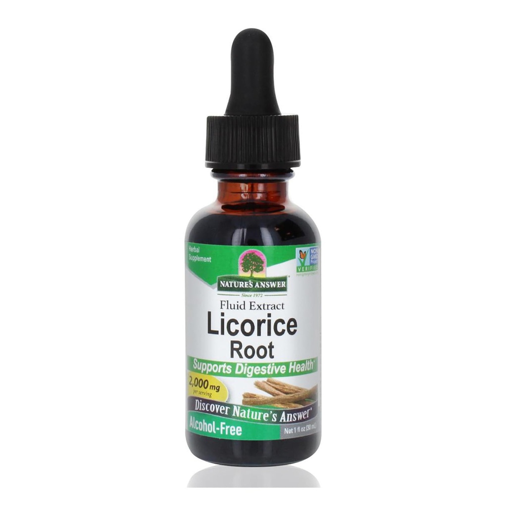 Naturens svar Licorice Root | Herbal Supplement | Støtter Digestiv Helse | Non-GMO & Kosher | Alkoholfri, Glutenfri & Vegansk 1oz