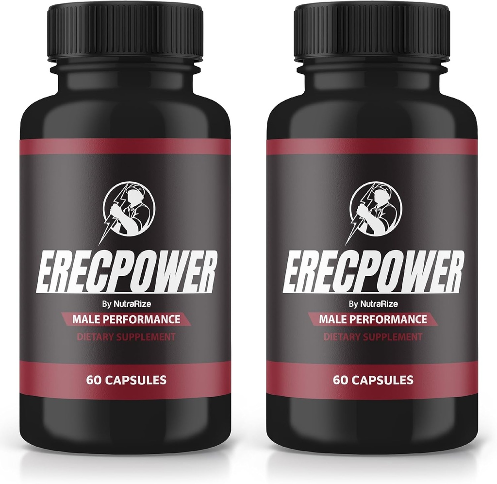 (2 Pakke) Erecpower Capsules, Erecpower piller for menn, Erecpower mannlige ytelsessupplement, Avansert formulering for å støtte menns aktive livsstil, Erec Power Pastillas anmeldelser (120 Kapsler)