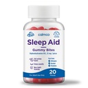 CalmCo Adult Sleep Aid Gummy Bites - Ikke-Habit Forming Sleep Support med 25 mg Diphenhydramine, Easy-to-Chew Nighttime Sleep Aid Gummies, fremmer bedre søvn, og faller søvn raskere, 20 greve