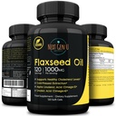 Flaxfrø Oljekapsler - 1000 mg - 120 Vegan myk geler - høy i Omega 3, 6, 9 - Cold Pressed Flax Frø Formula - 4 måneders forsyning - av NextGenU