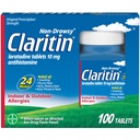 Claritin Allergi medisin for voksne, 24 timers ikke-Drowsy Loratadin 10 mg piller, antihistamin, 100 tabletter