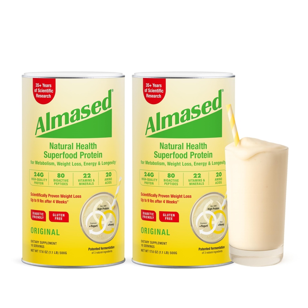 Almasert flerproteinpulver 17.6 OZ (pakke med 2)