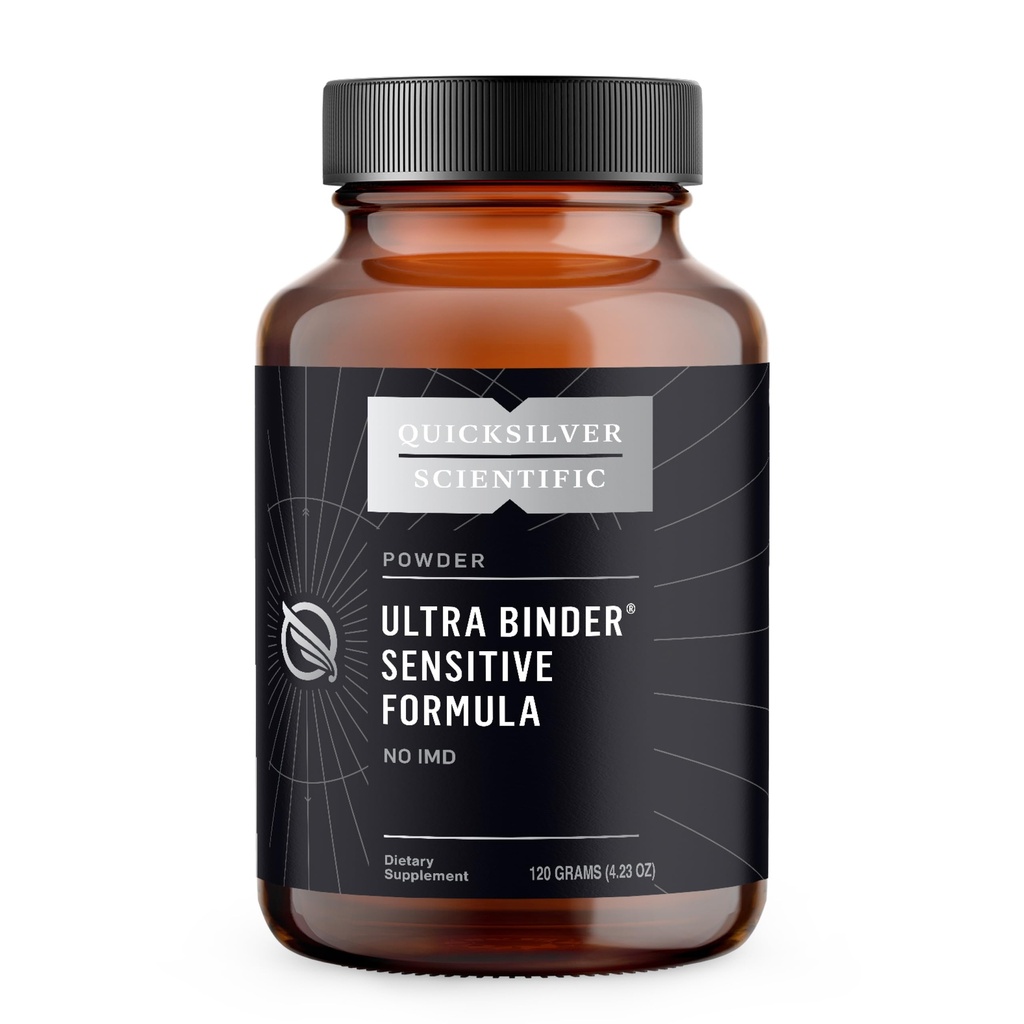Quicksilver vitenskapelig Ultra Binder Sensitive Formula - Gut Helse Supplement med Aktivert Charcoal, Bentonite Clay - Rengjøring støtte pulver (120g)