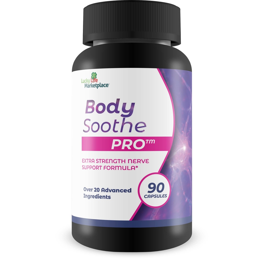 Body Soothe Pro - Neuropathy Nerve formel ekstra styrke - Naturlig Herbal Nerve støtte for nevropati, forbedret sirkulasjon, og redusert oksidativ stress - Bonus Antioksidant Aid