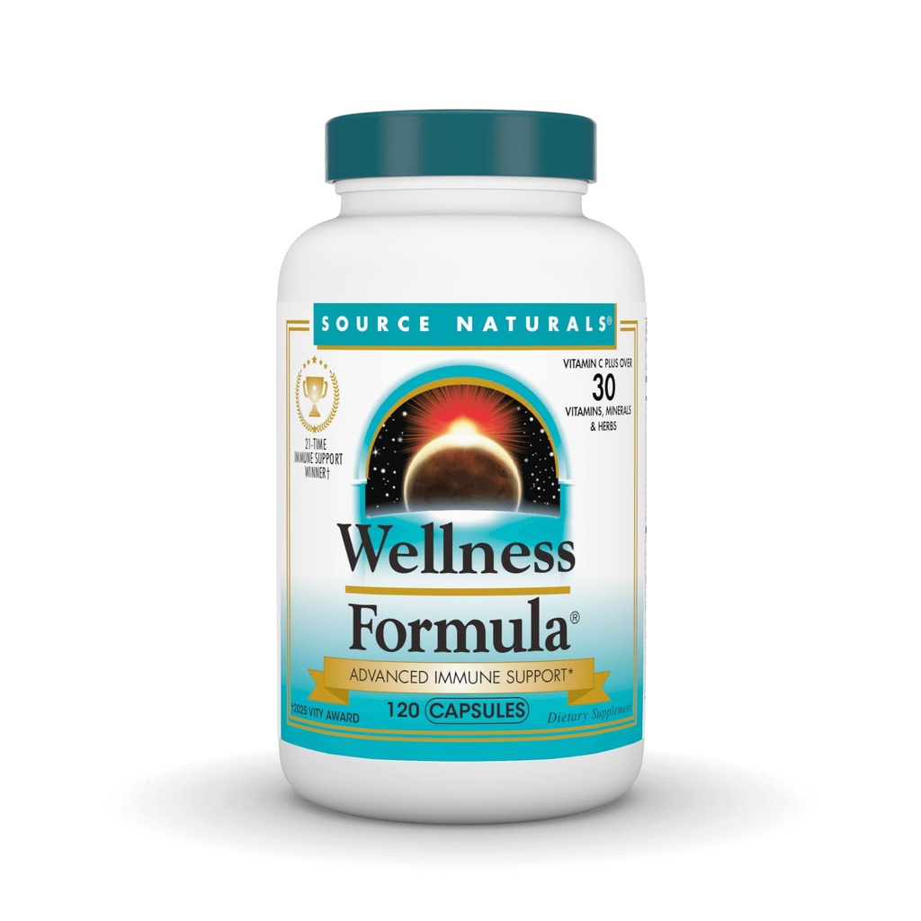 Source Naturals wellness formel, avansert immunforsvar *, bio-lignede vitaminer og urteforsvar - immunsystem støtte supplement og immunforsvar Booster - 120 kapsler