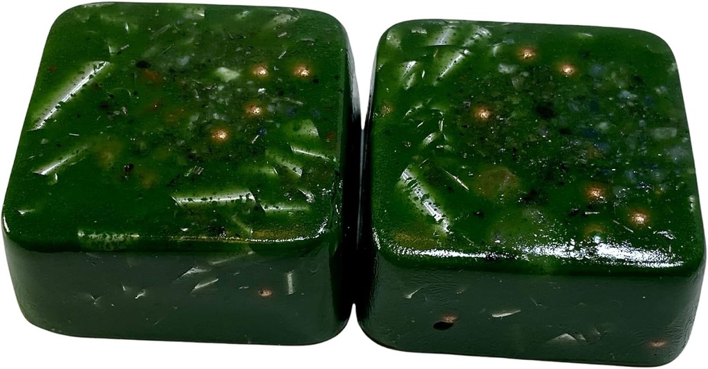 Grønn kromioksid 2 Mini Cube Tower Busters Crystal Orgone (grønn kromiumoksid)