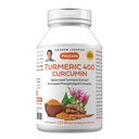 ANDREW LESSMAN Turmeric 400 mg - 60 kapsler - 95% Curcuminoids som fosfolipid kompleks for optimale fordeler og absorpsjon, høy potens standardisert ekstrakt, liten lett å svelge kapsler