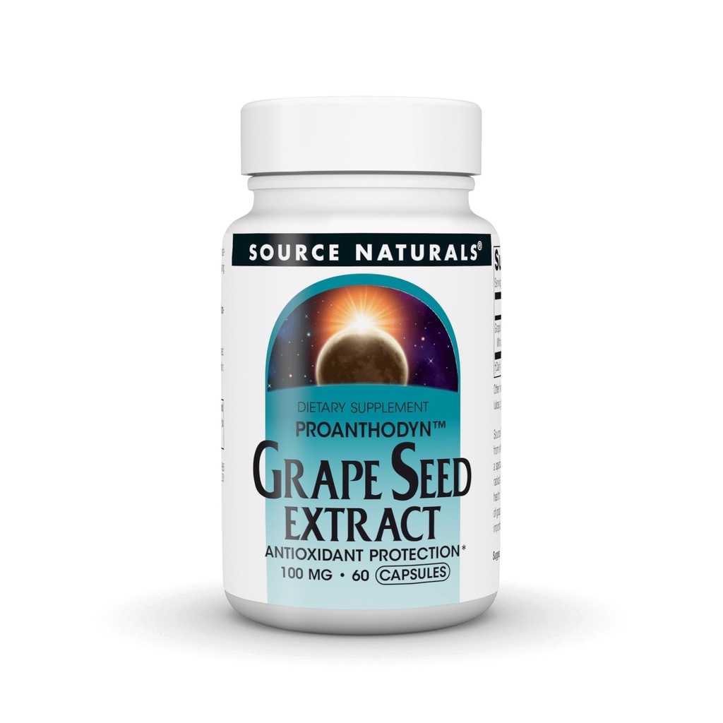 Kilde Naturals Grape Seed Extract, beskytter og støtter sunn aldring hjerne*, 100 mg - 60 kapsler