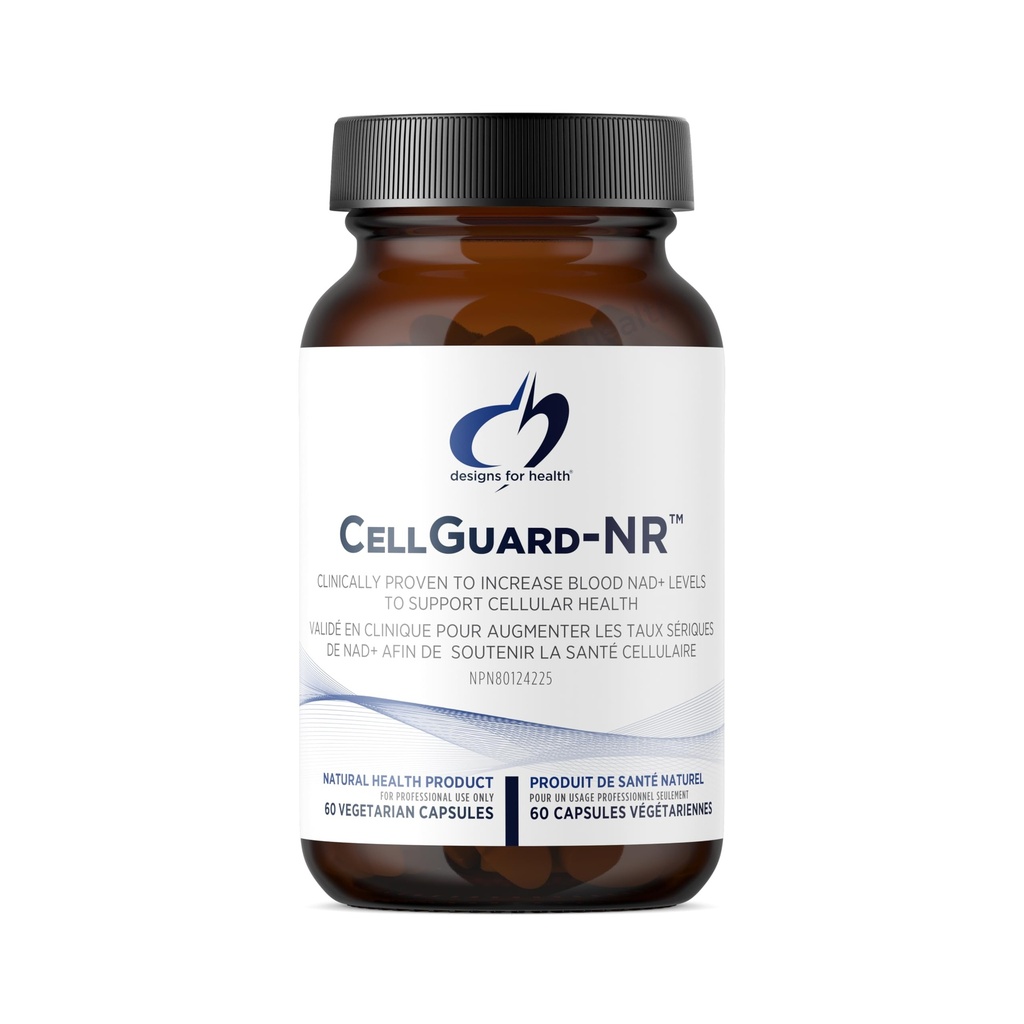 Designer for helse CellGuard-NR - NAD + Supplement - Nikotinamid Riboside Kloride med Resveratrol + Pterostilbene å støtte Cellular Repair & sunn aldring (60 vegansk kapsler)
