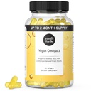 Earth & Elle Algae Omega 3 Supplement - Vegan Omega 3 - Omega 3 Vegan Supplement w/Algae Olje & Vegan DHA - Hjelper støtte hjerte & hjerne helse 1000 mg Per Serving - Ingen Fiskig Aftertaste 60 Softgels