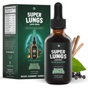 SuperBonsai Super Lungs Mullein Drops – Herbal Lung Støtte Tinktur med Mullein Leaf Extract Elderberry Reishi Marshmallow Root – støtter klar puste og velvære – 2 oz