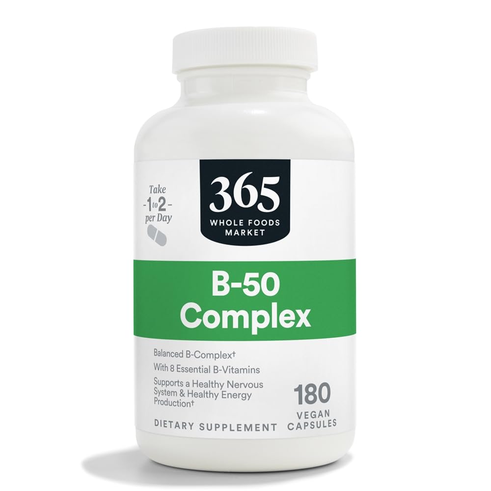 365 av hele matmarked, vitamin B-50 kompleks, vegansk, 180 kapsler