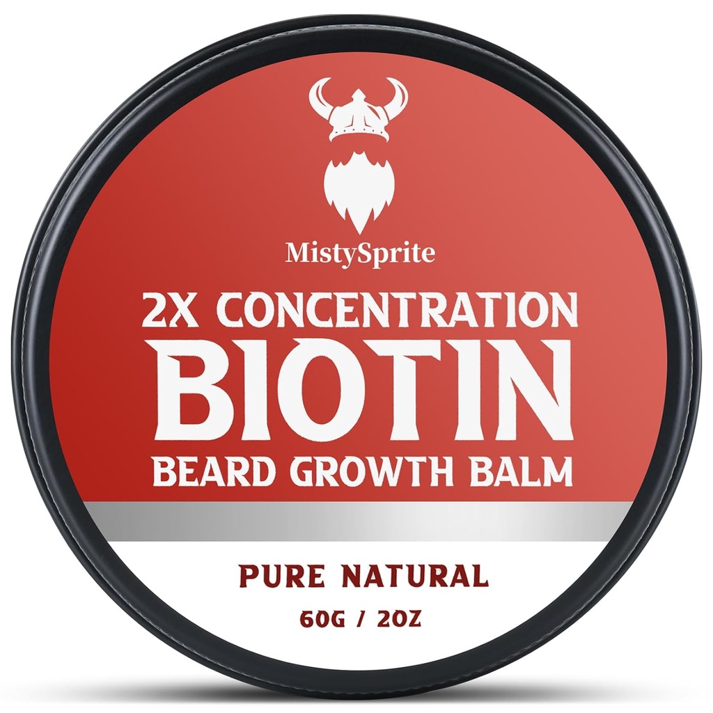 Beard Balm for menn og konditionering Beard Wax - laget med Castor Oil naturlige og organiske ingredienser - Hydrates & Thickens Ansiktshårvekst - 2 Ounce Tin (Vanilla)