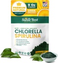 Sunlit Best USDA Organic Chlorella Spirulina Powder - 100% Rå & Vegan Kilde til Protein & Klorofyll | Ikke GMO & Glutenfri Superfood Energi Drikke | Gut Helse og immunstøtte Supplement, 8 oz